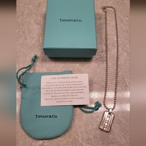 Tiffany & Co Atlas Sterling Silver Tag Pendant